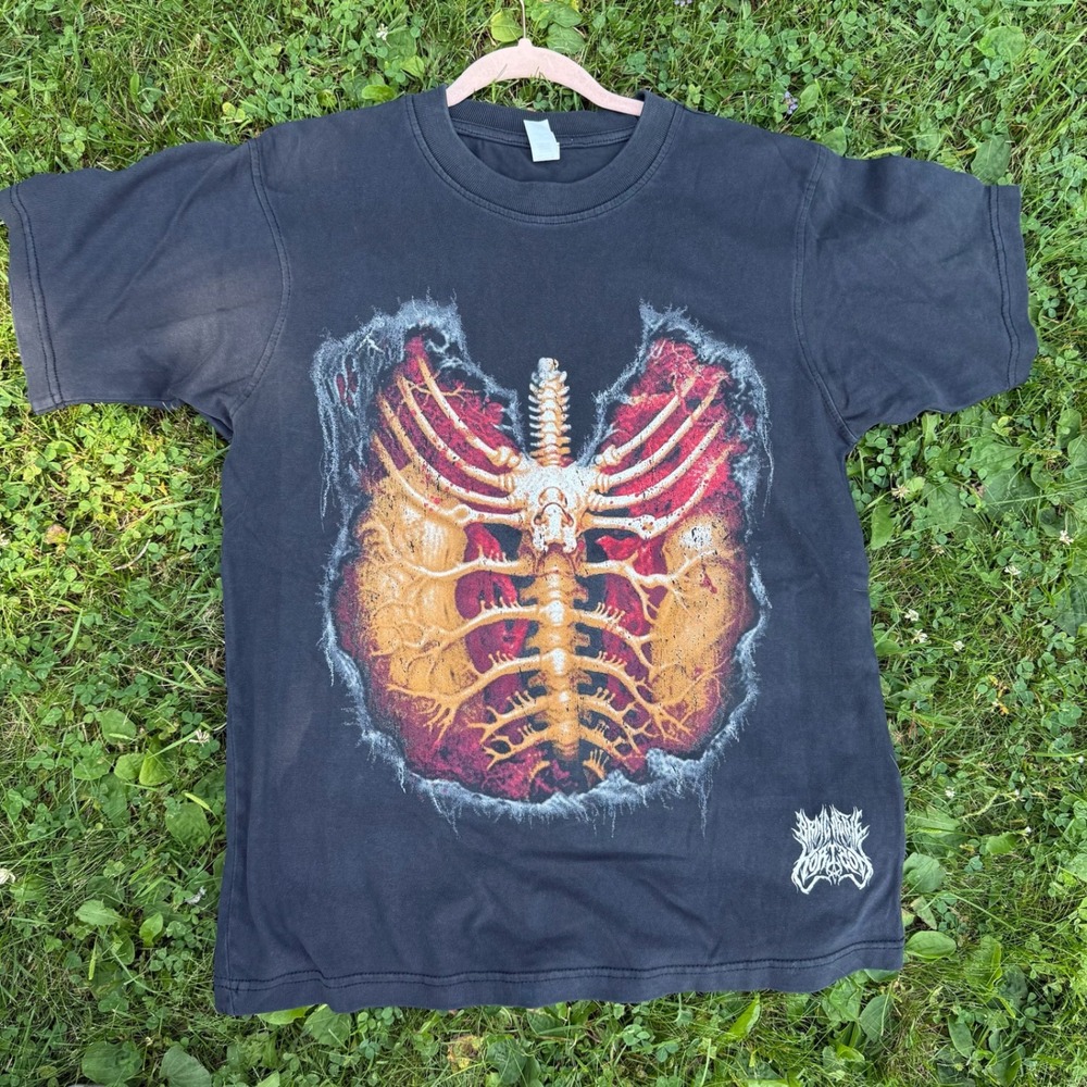 Bring Me The Horizon Autopsy Graphic Tee S Black Rib Cage Skeleton Band Shirt